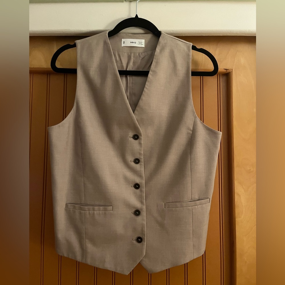Last chance shipping today- Mango suit vest with buttons- moving sale